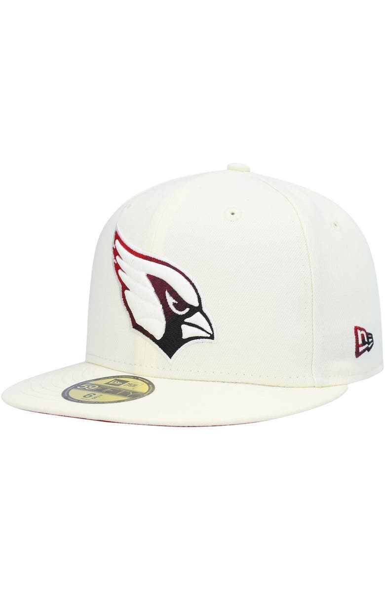 New Era Men's New Era Cream Arizona Cardinals Chrome Color Dim 59FIFTY Fitted Hat, Alternate, color, 
