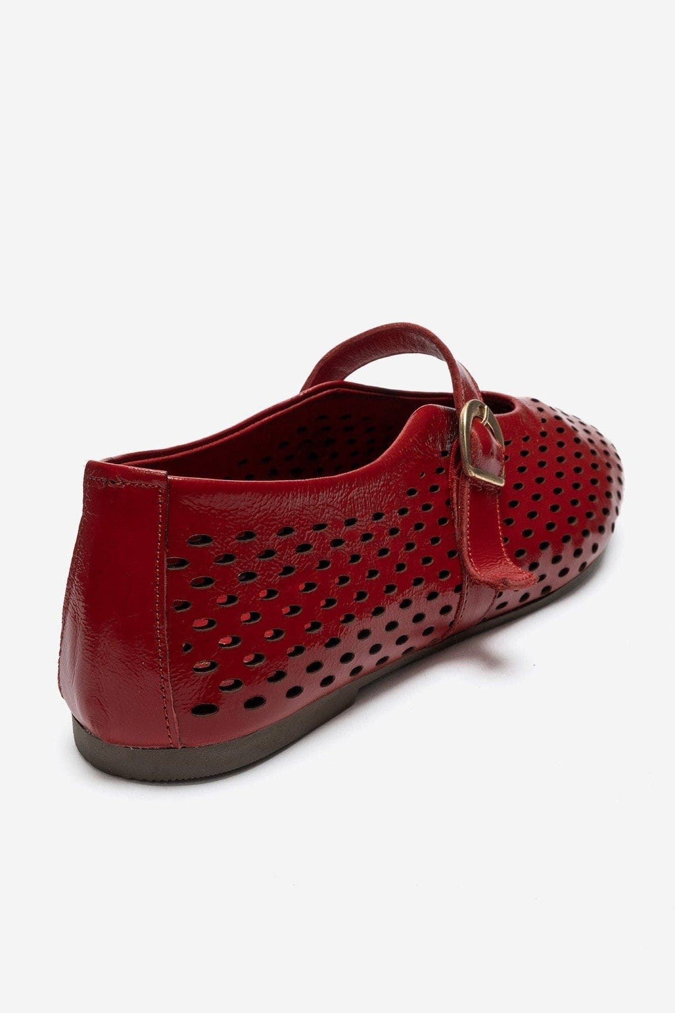Arian Leather Ballet Flat, Alternate, color, Red Patent