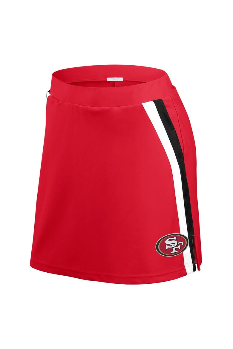 Women's WEAR by Erin Andrews Scarlet San Francisco 49ers Stripe Skort, Alternate, color, Scarlet
