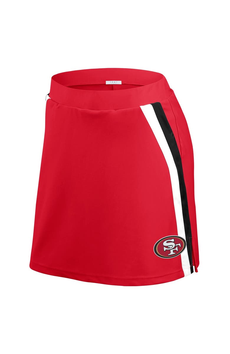 WEAR by Erin Andrews Women's WEAR by Erin Andrews Scarlet San Francisco 49ers Stripe Skort, Alternate, color, Scarlet
