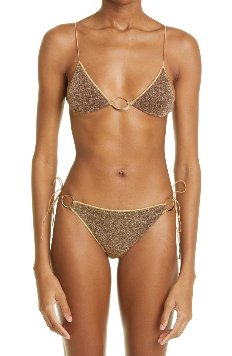 Oséree Lumière O-Ring Two-Piece Swimsuit, Main, color,