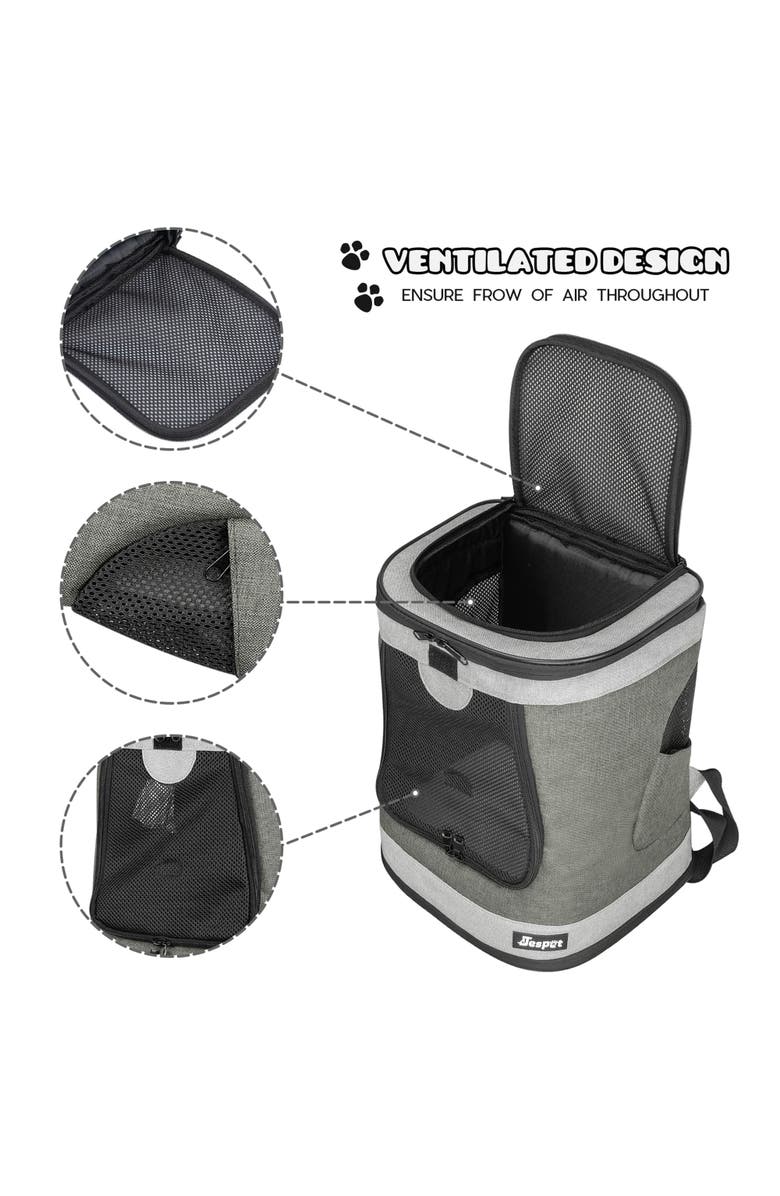 JESPET Pet Soft Backpack Carrier, Alternate, color,