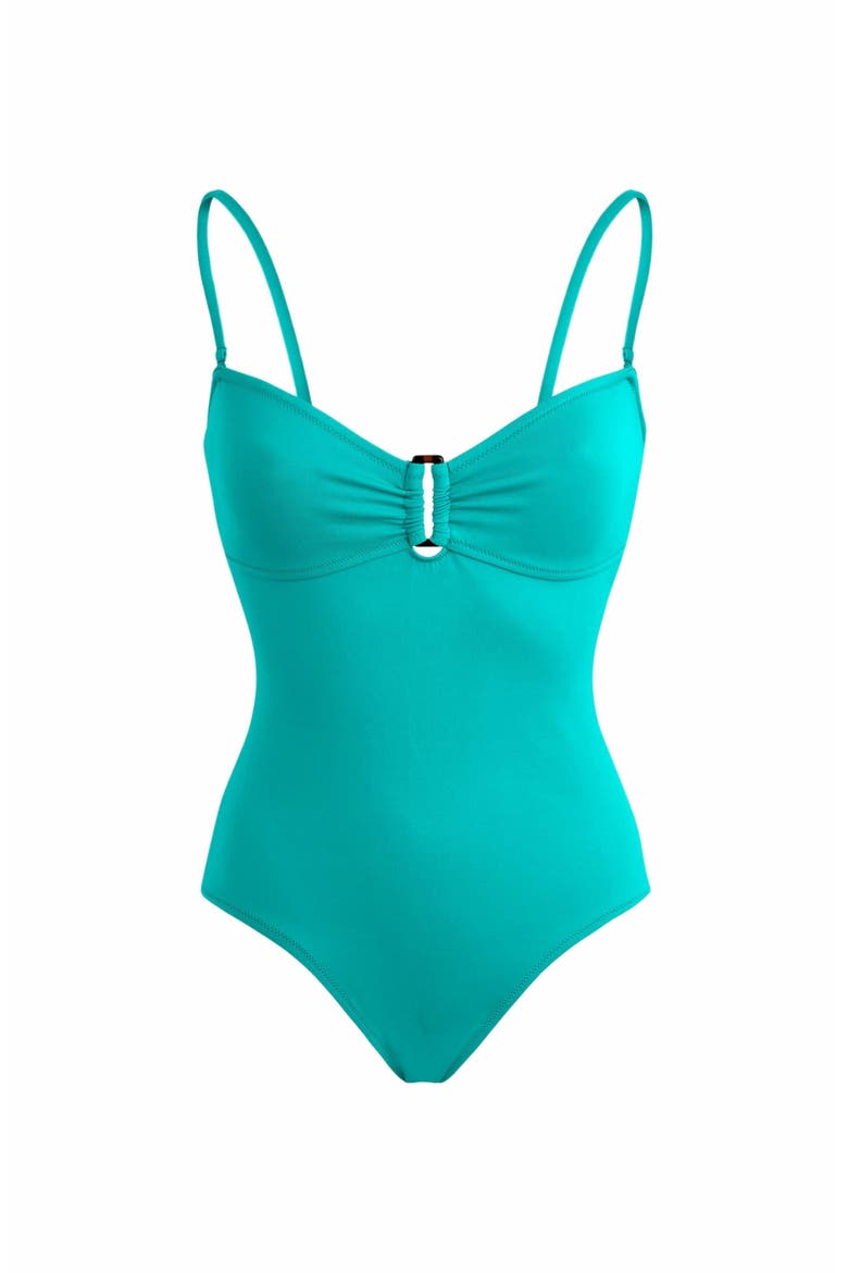 Women's Solid Sculpt One-Piece Swimsuit, Alternate, color, VERT DISCO