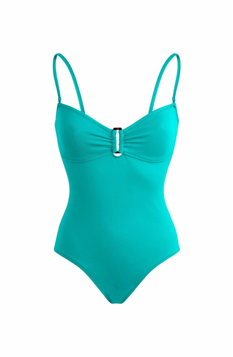 Vilebrequin Women's Solid Sculpt One-Piece Swimsuit, Alternate, color, Vert Disco