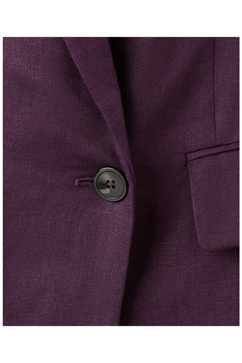 Double Breasted Linen Blazer, Alternate, color, PURPLE