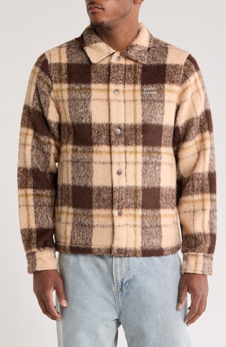 SANTO STUDIO Twitch Sicilian Plaid Flannel Jacket, Alternate, color, 