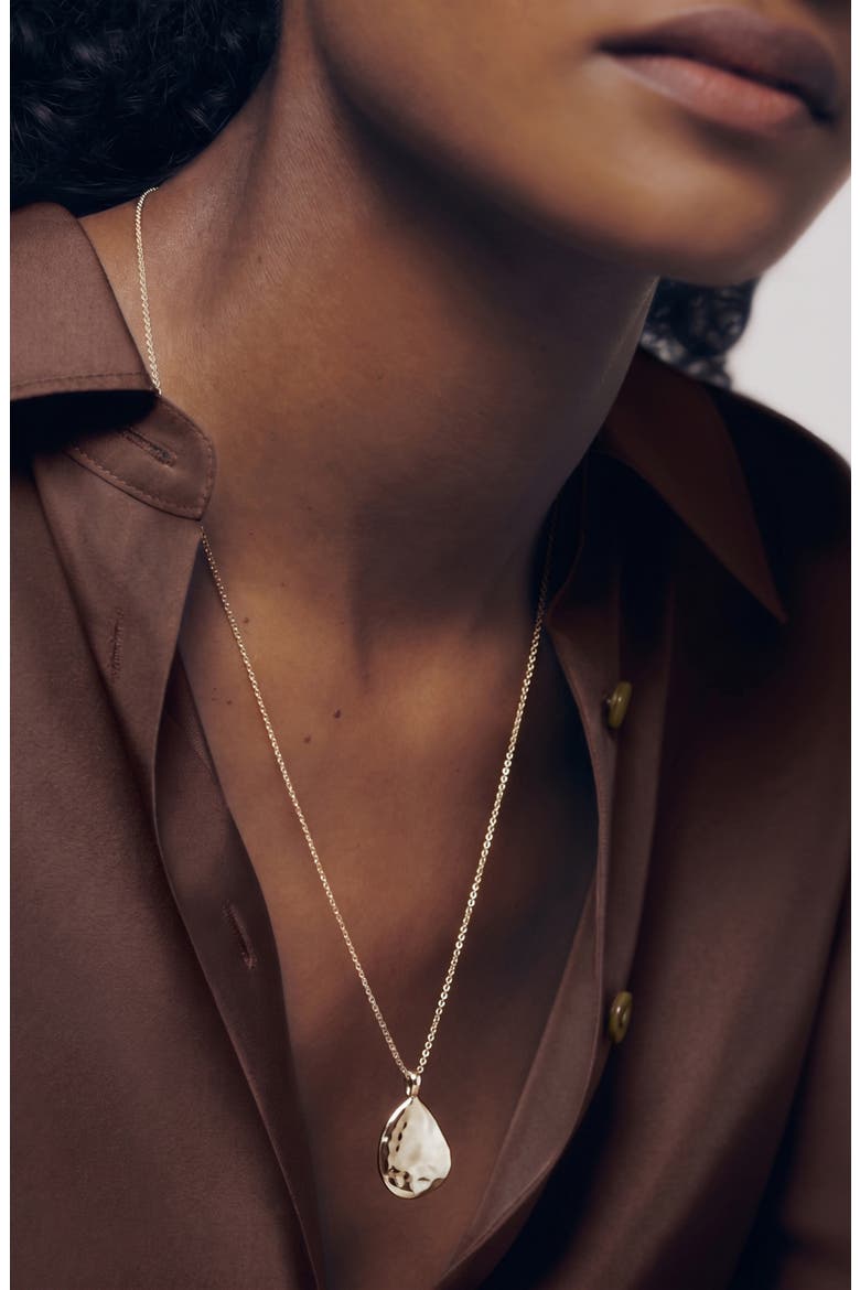 Deia Pebble Locket Necklace, Alternate, color, STERLING SILVER