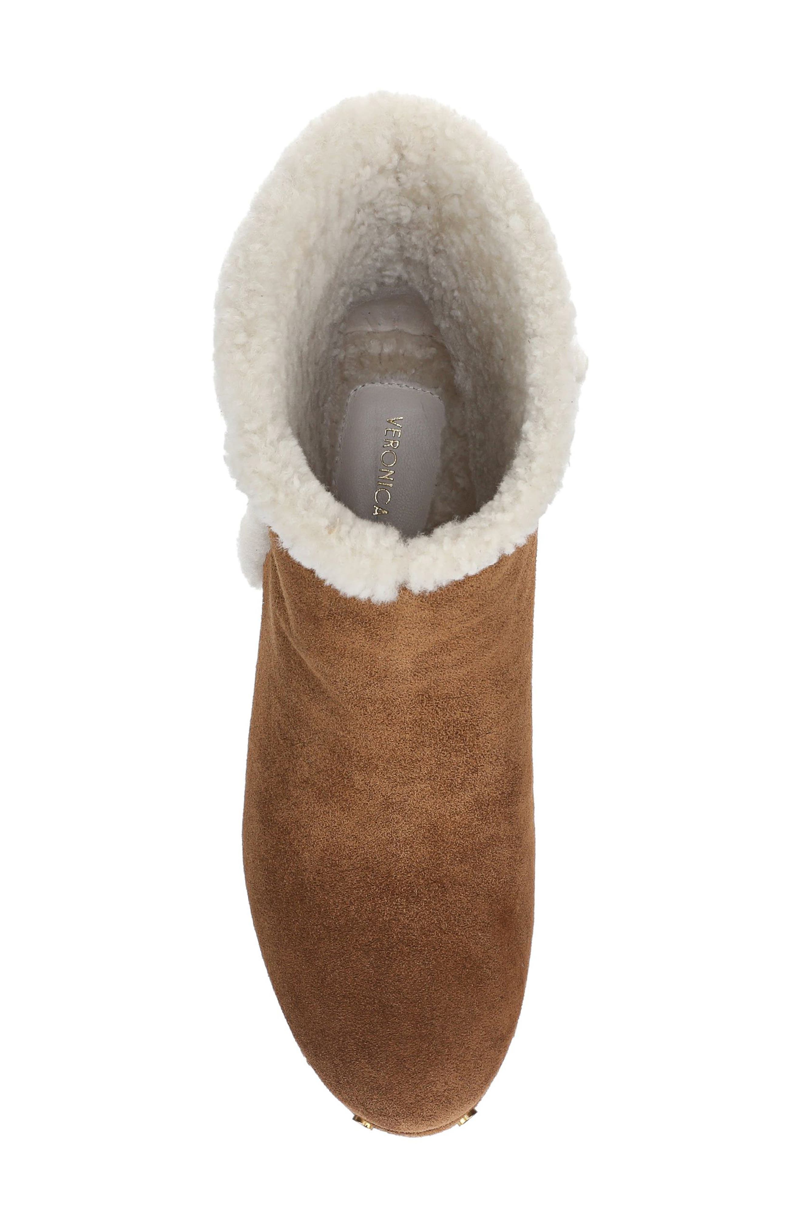 Loreen Faux Shearling Boot, Alternate, color, CHESTNUT SUEDE