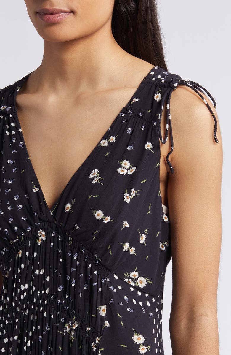 Lucky Brand Floral Shirred Minidress, Alternate, color, 