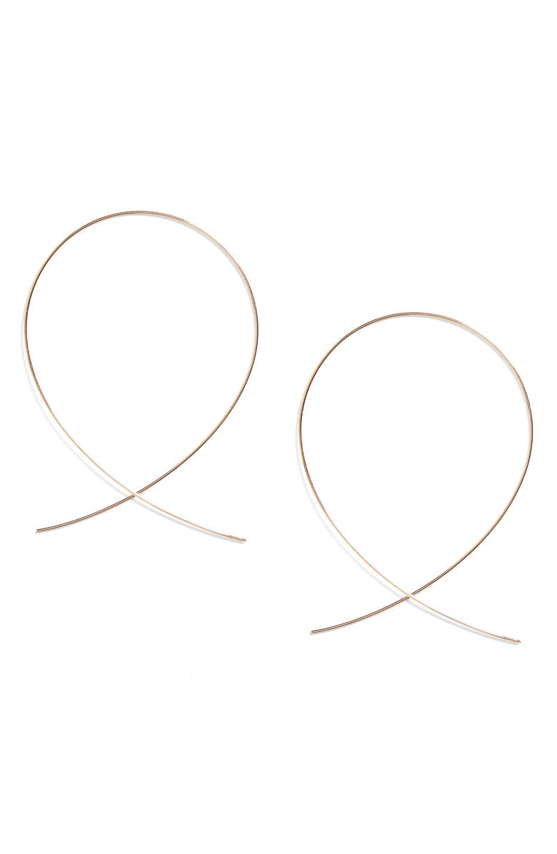 LANA 14K Gold Large Upside Down Hoop Earrings, Main, color, Yellow Gold