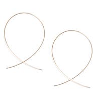LANA 14K Gold Large Upside Down Hoop Earrings