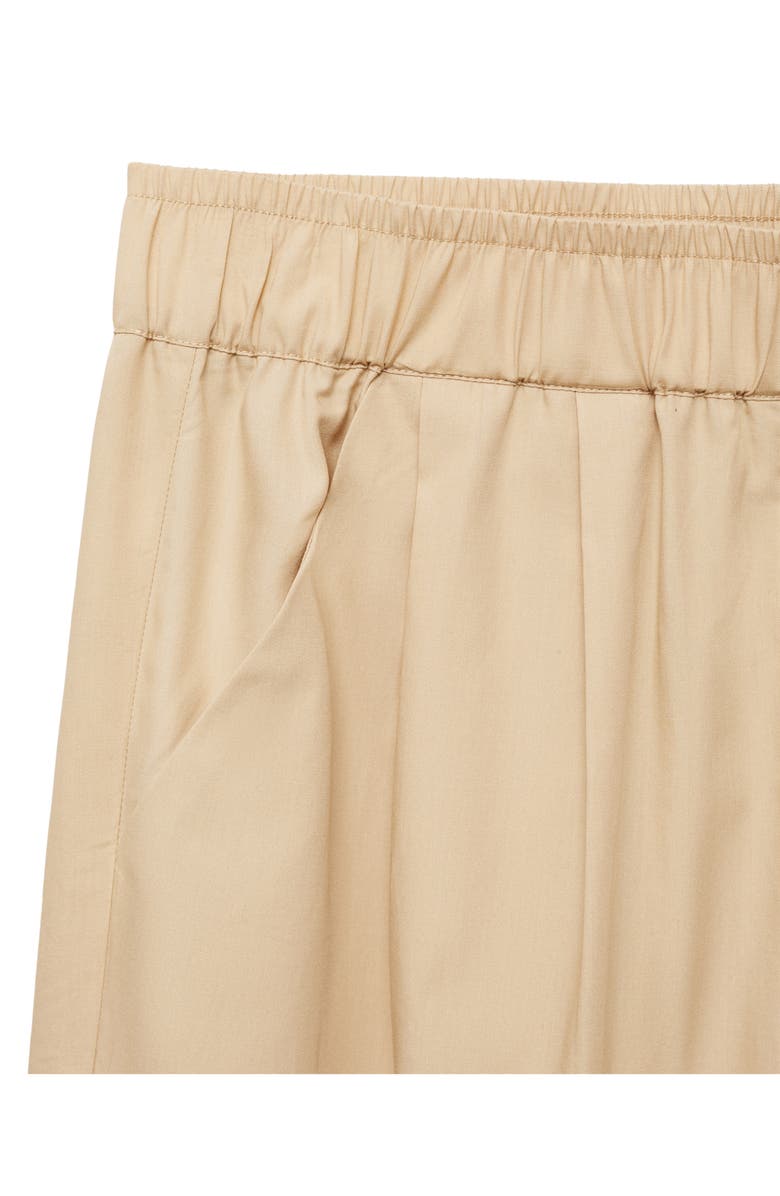 MANGO Straight Leg Crop Pants, Alternate, color, Medium Brown