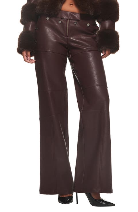 Sarrin Faux Leather Wide Leg Pants