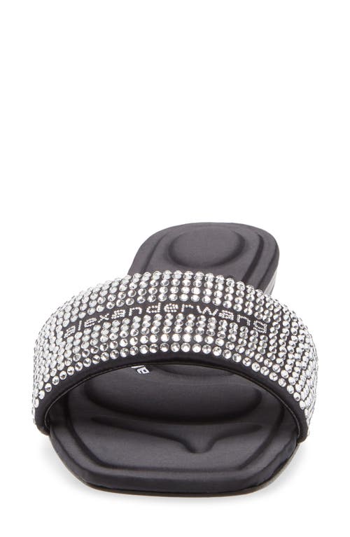 Alexander Wang Vy Crystal Embellished Slide Sandal In Black