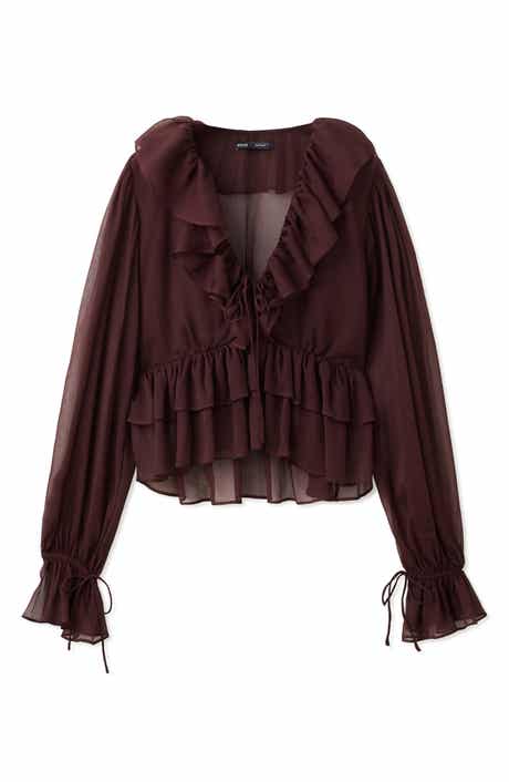 Sheer Ruffle Shirt