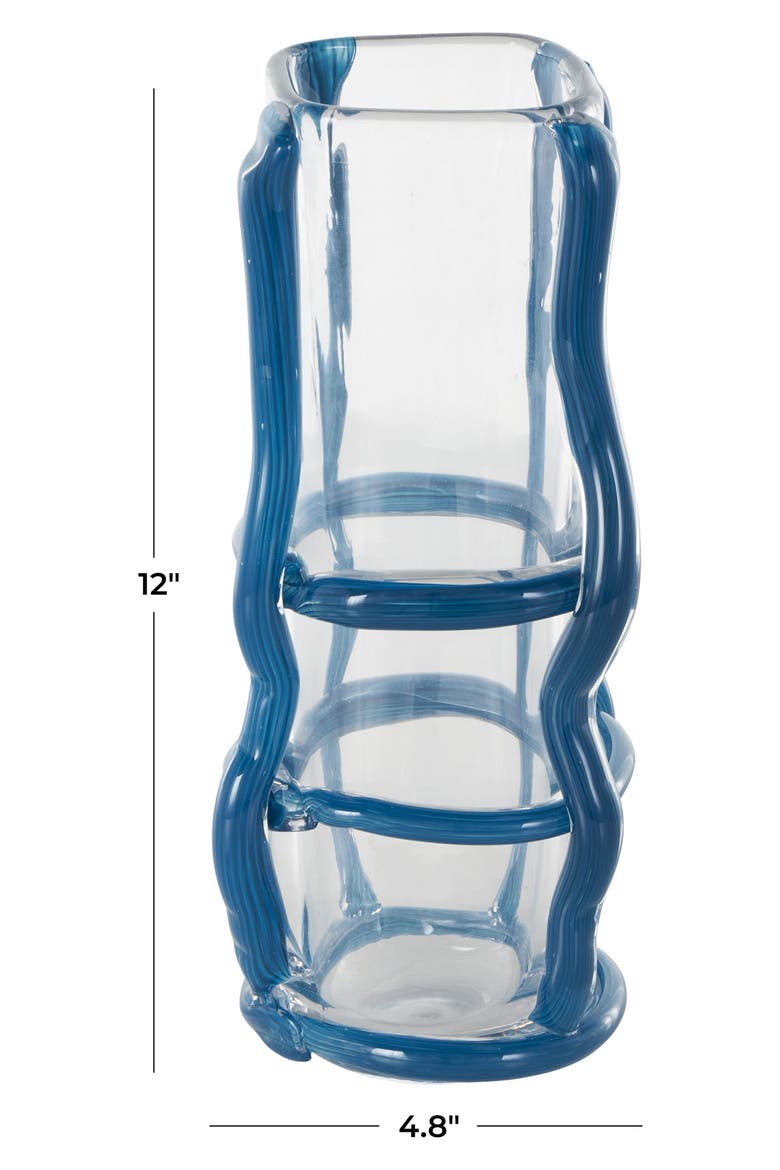 Blue Recycled Glass Vase, Alternate, color, BLUE