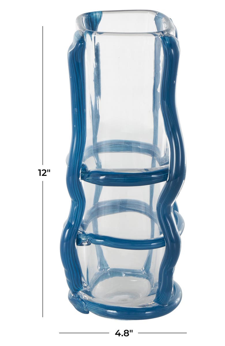 VIVIAN LUNE HOME Blue Recycled Glass Vase, Alternate, color,