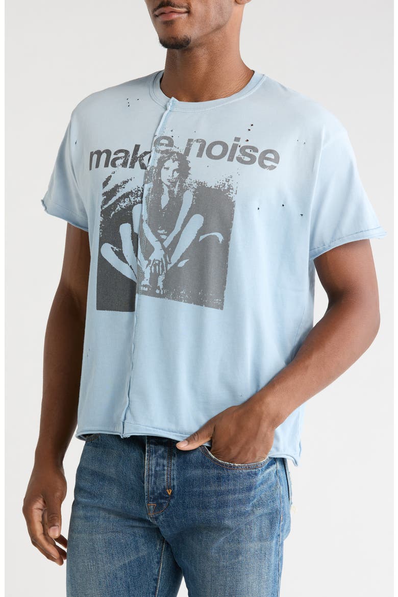 Make Noise Graphic T-Shirt, Main, color, BLUE