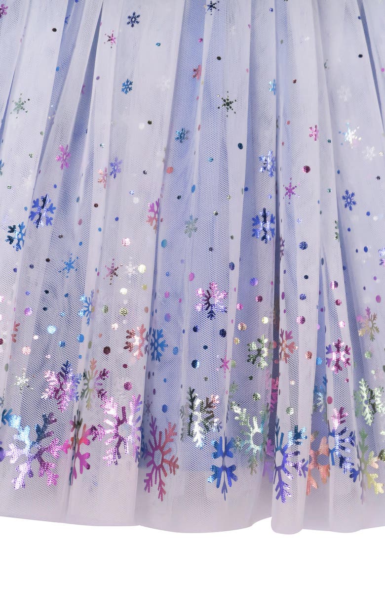 Zunie Kids' Unicorn Long Sleeve Ruffle Dress, Alternate, color,