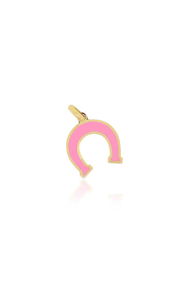 Bubblegum Pink Horseshoe Charm, Main, color, Bubblegum Pink