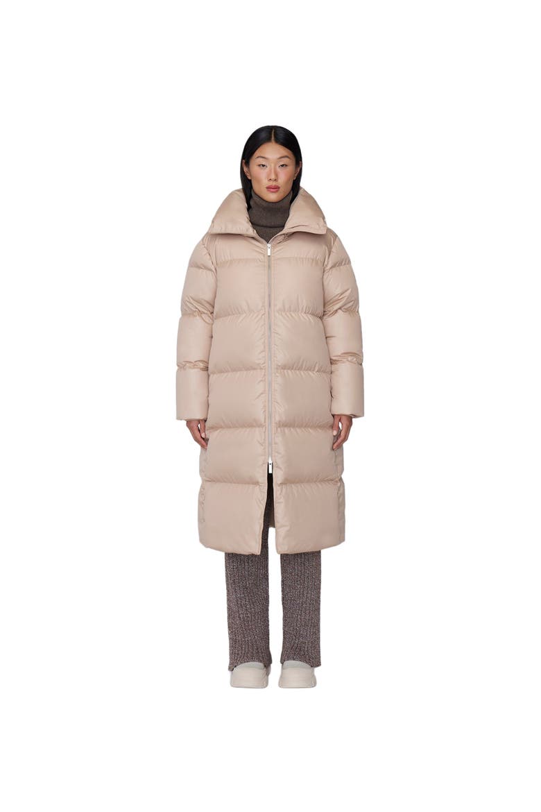 GISELE LONG | Down Puffer Jacket, Main, color, Sand Beige