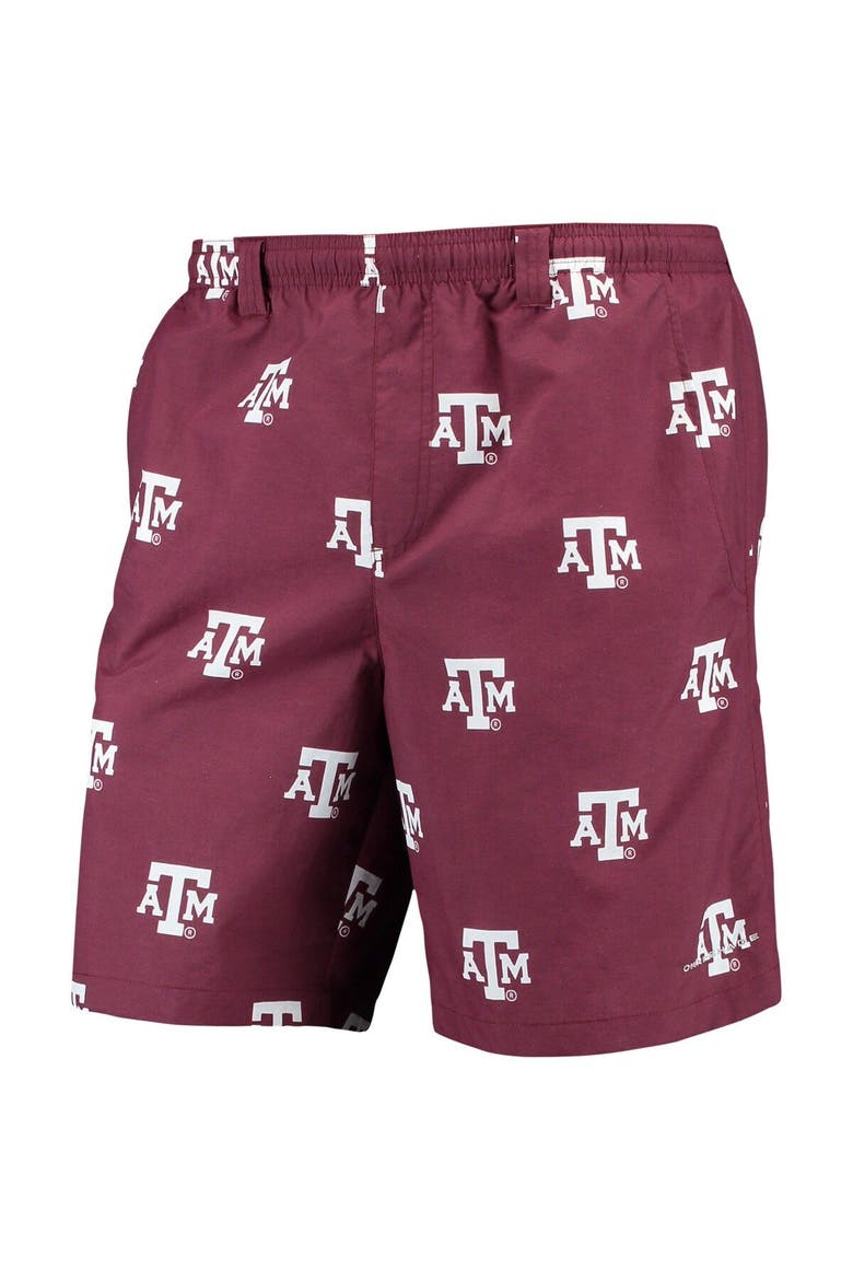 Men's Columbia PFG Maroon Texas A&M Aggies Backcast II 8" Omni-Shade Hybrid Shorts, Main, color, Maroon