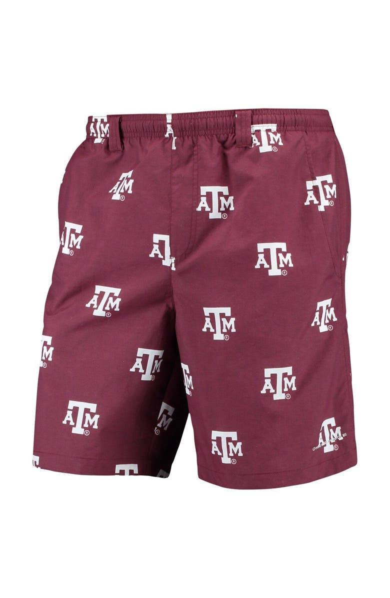 Columbia Men's Columbia PFG Maroon Texas A&M Aggies Backcast II 8" Omni-Shade Hybrid Shorts, Main, color, Maroon