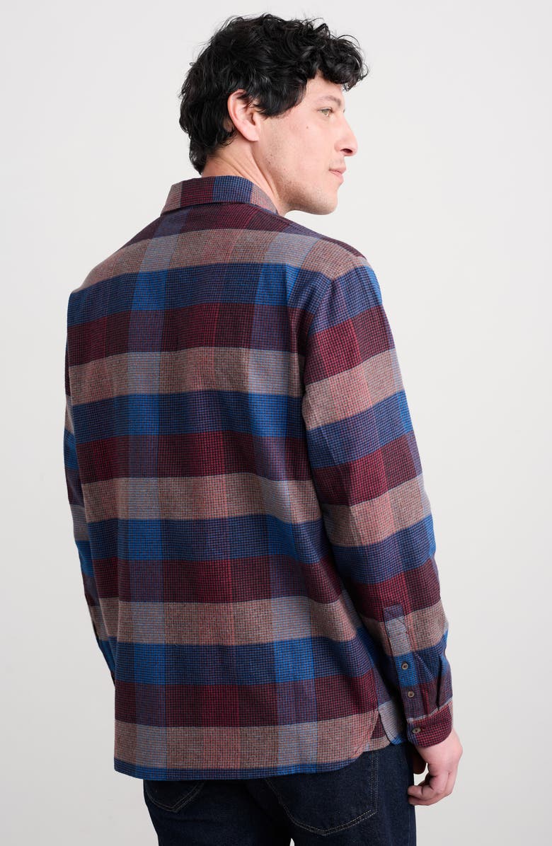 Seasalt Cornwall Fathomer Check Organic Cotton Flannel Button-Up Shirt, Alternate, color, Trystan Conker
