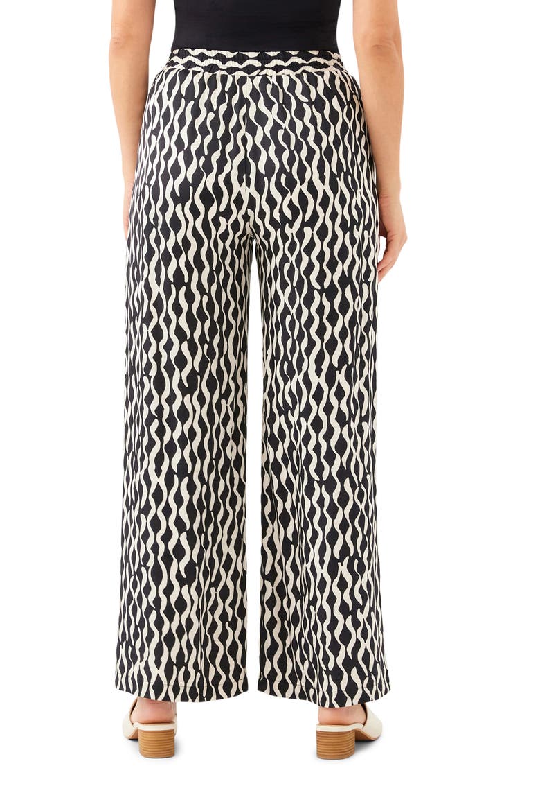 Print Wide Leg Satin Pants, Alternate, color, PRINT