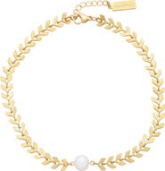 st. Moran Freshwater Pearl Chevron Anklet