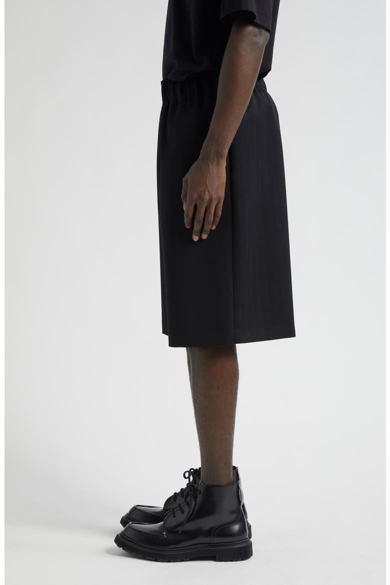 Le Bermuda Juego Oversize Wool Shorts, Alternate, color, JACD PINSTRIPE BLACK