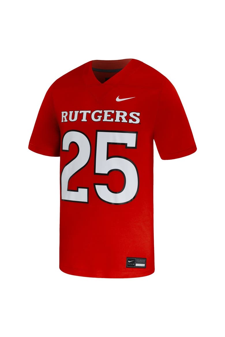 Men's Nike #25 Scarlet Rutgers Scarlet Knights Untouchable Replica Game Jersey, Alternate, color, Scarlet