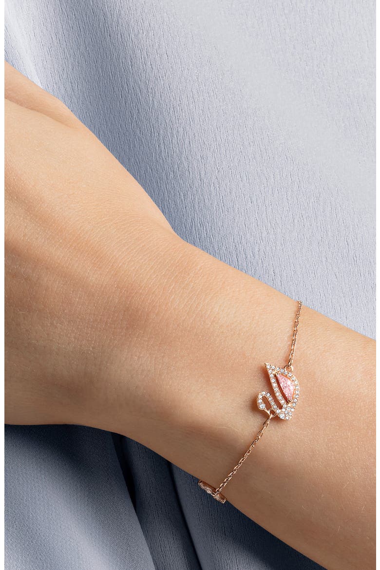 Swan Station Bracelet, Alternate, color, PINK