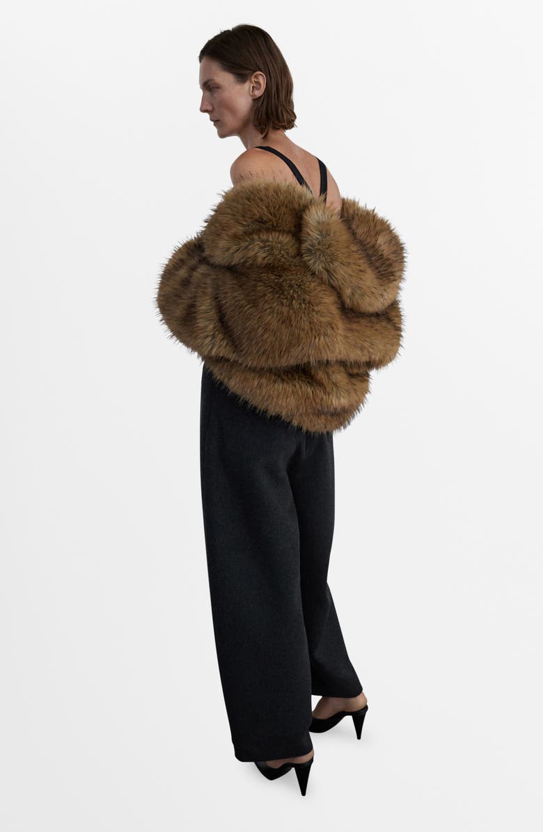 MANGO Selection Wool Blend Balloon Pants, Alternate, color, Gray