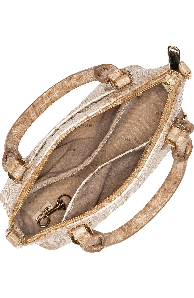 Brahmin Duxie Croc Embossed Leather Crossbody Bag, Alternate, color,