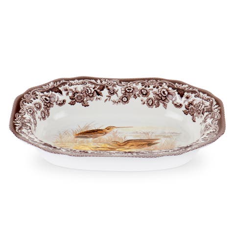 Woodland 11.5" Large Open Vegetable Dish, Snipe