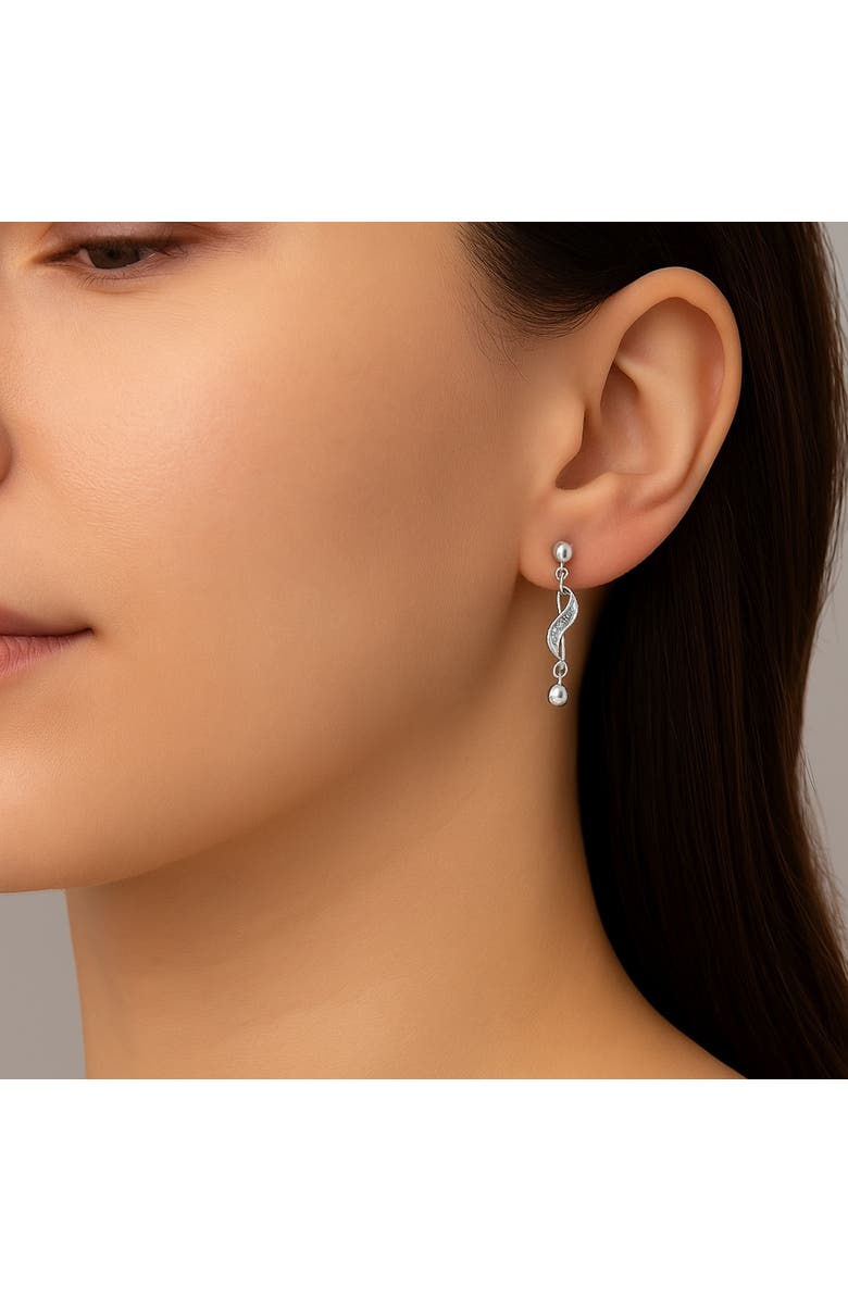 Donatello Gian Sterling Silver Crystal Swirl Earrings, Alternate, color, 