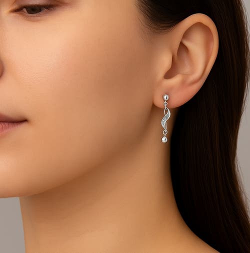 Donatello Gian Sterling Silver Crystal Swirl Earrings In Metallic