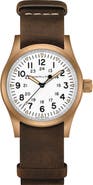 Hamilton Khaki Field Mechanical Leather Strap Watch, 38mm