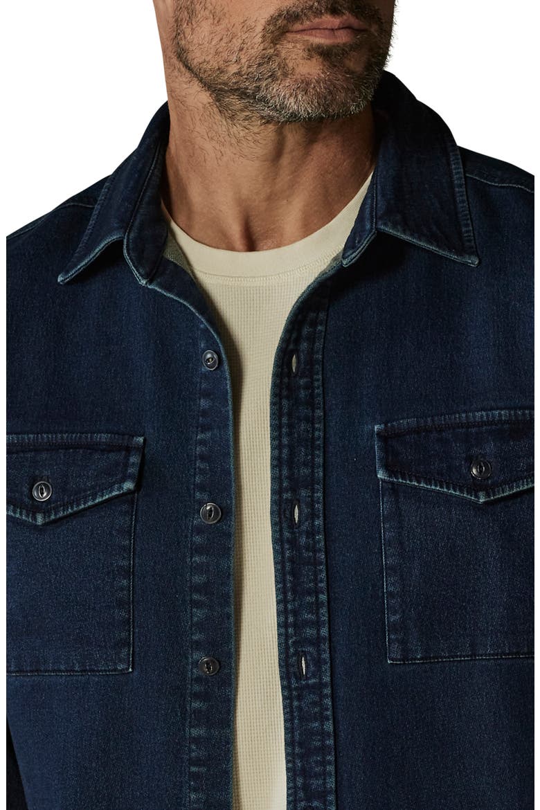 Big Jake Cotton Blend Button-Up Shirt Jacket, Alternate, color, DARK INDIGO