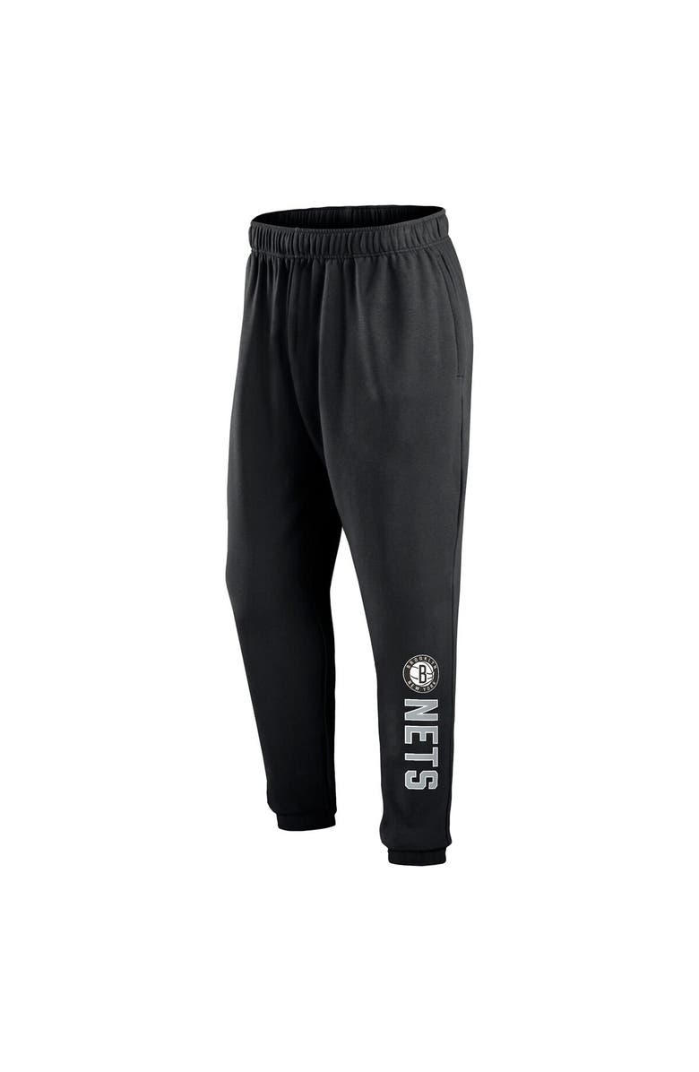 FANATICS Men's Fanatics Branded  Black Brooklyn Nets Big & Tall Chop Block Pants, Alternate, color, 