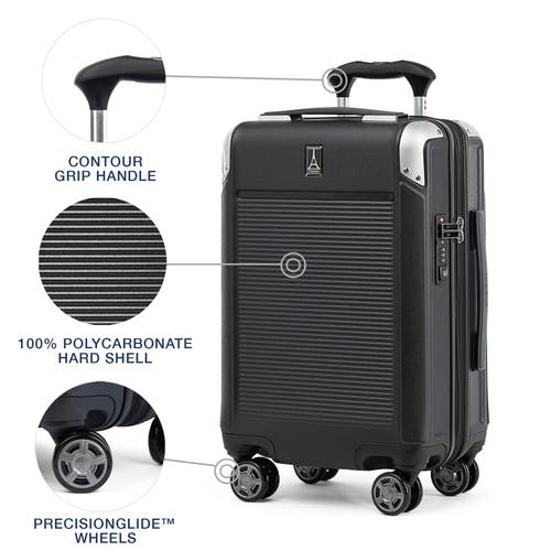 Travelpro Platinum Elite Hardside Expandable Compact Carry-on 20-inch Spinner In Shadow Black