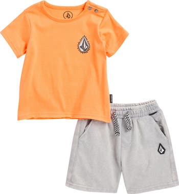 Graphic Crew Tee & Fleece Shorts Set
