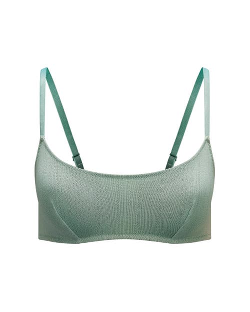 Adore Me Pointelle Unlined Bralette Bra In Green