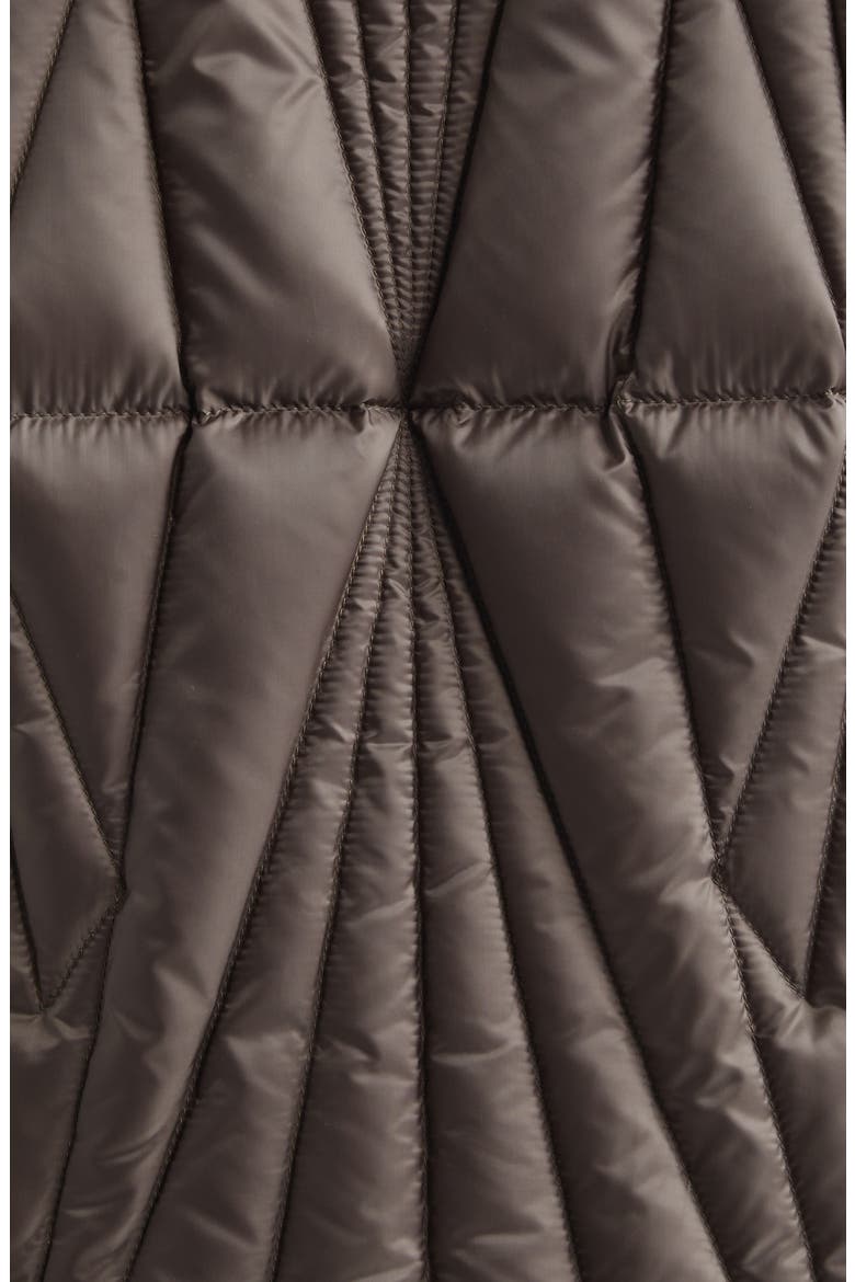 x Rick Owens Geocamo Ziplock Hooded Down Vest, Alternate, color, OLIVE GREEN