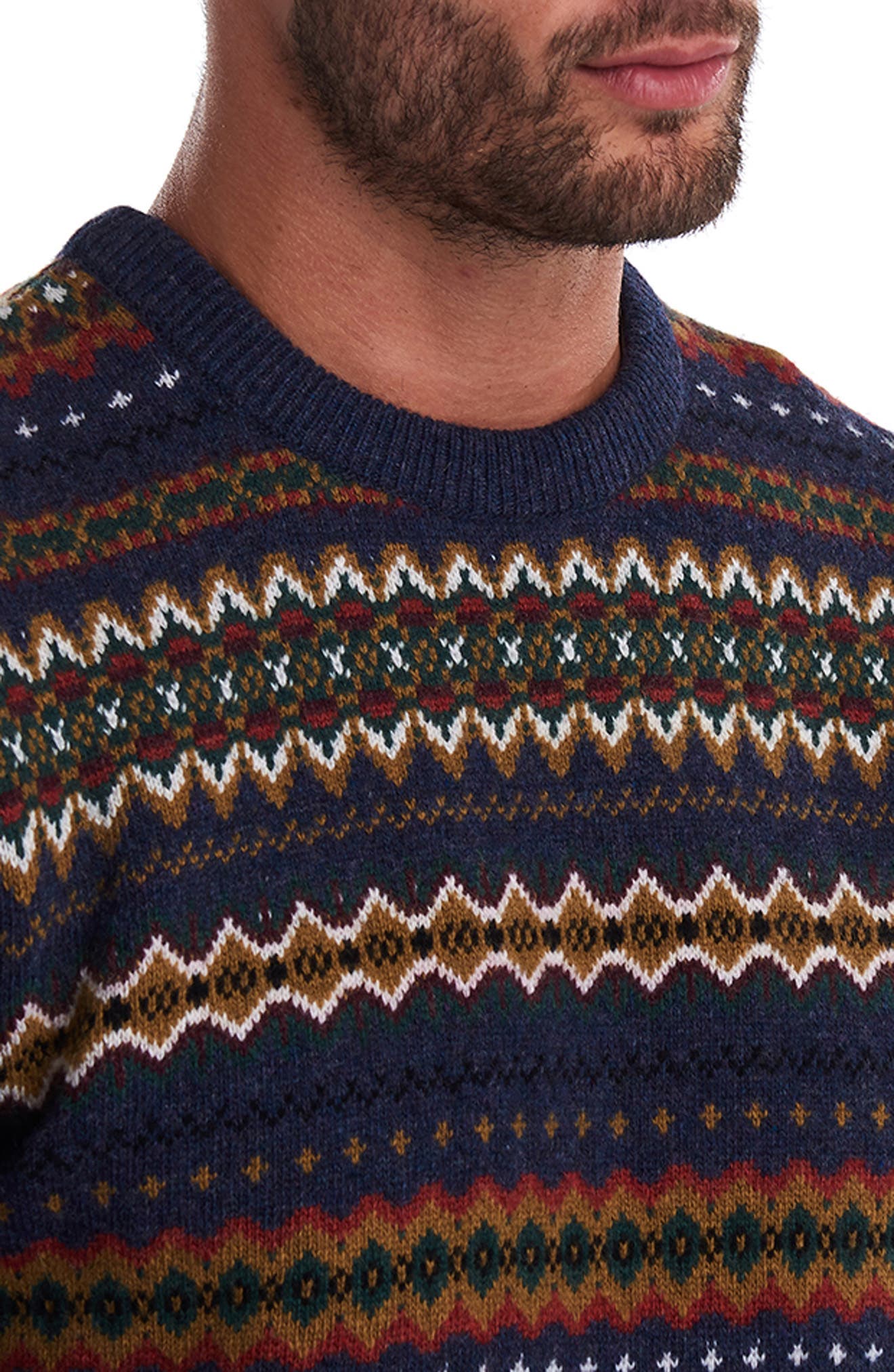 Fair Isle Crewneck Wool Sweater - image 2