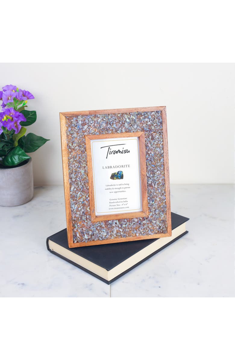 Tiramisu Stone Embellished Picture Frame, Alternate, color, Blue