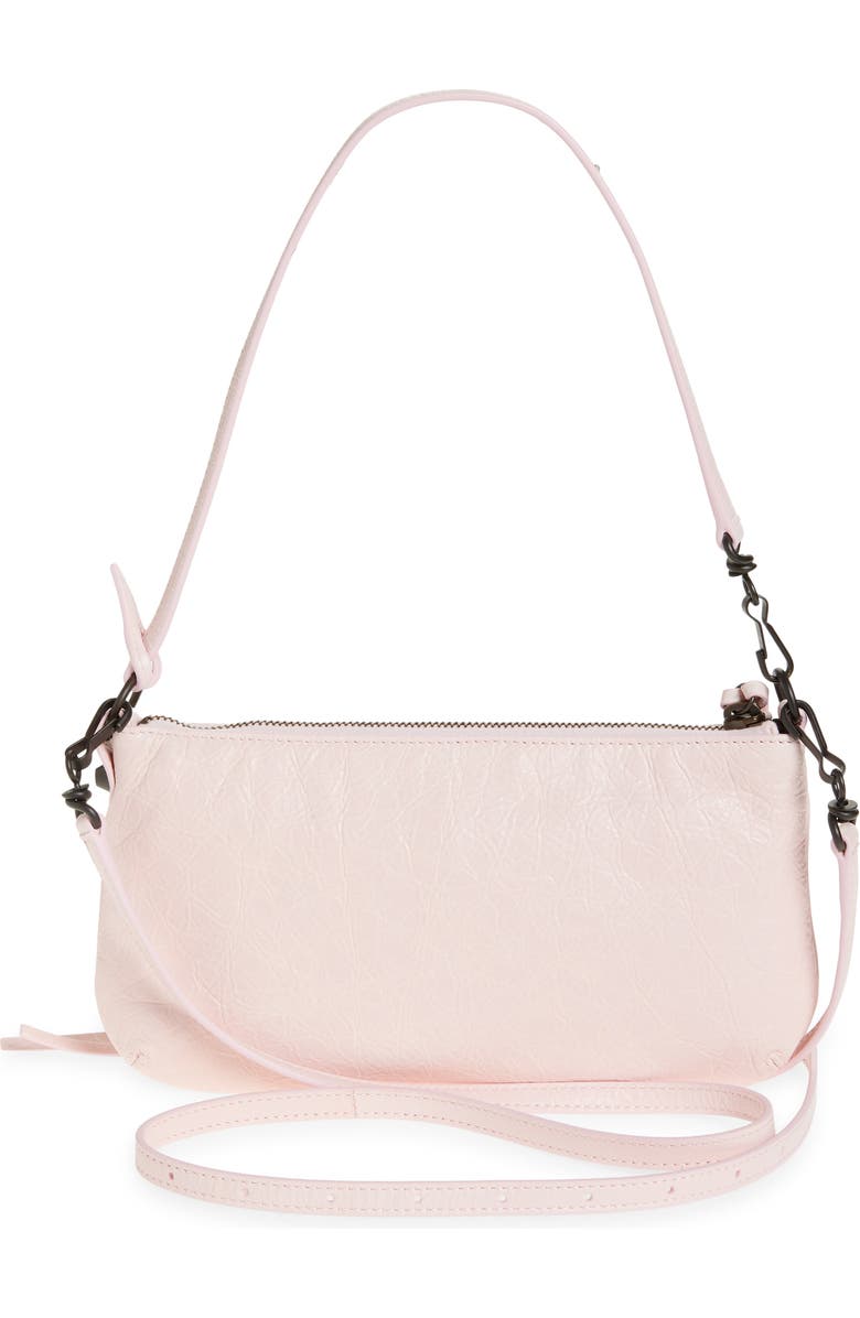 Balenciaga Le City Leather Pouch on a Strap, Alternate, color, Petal Pink