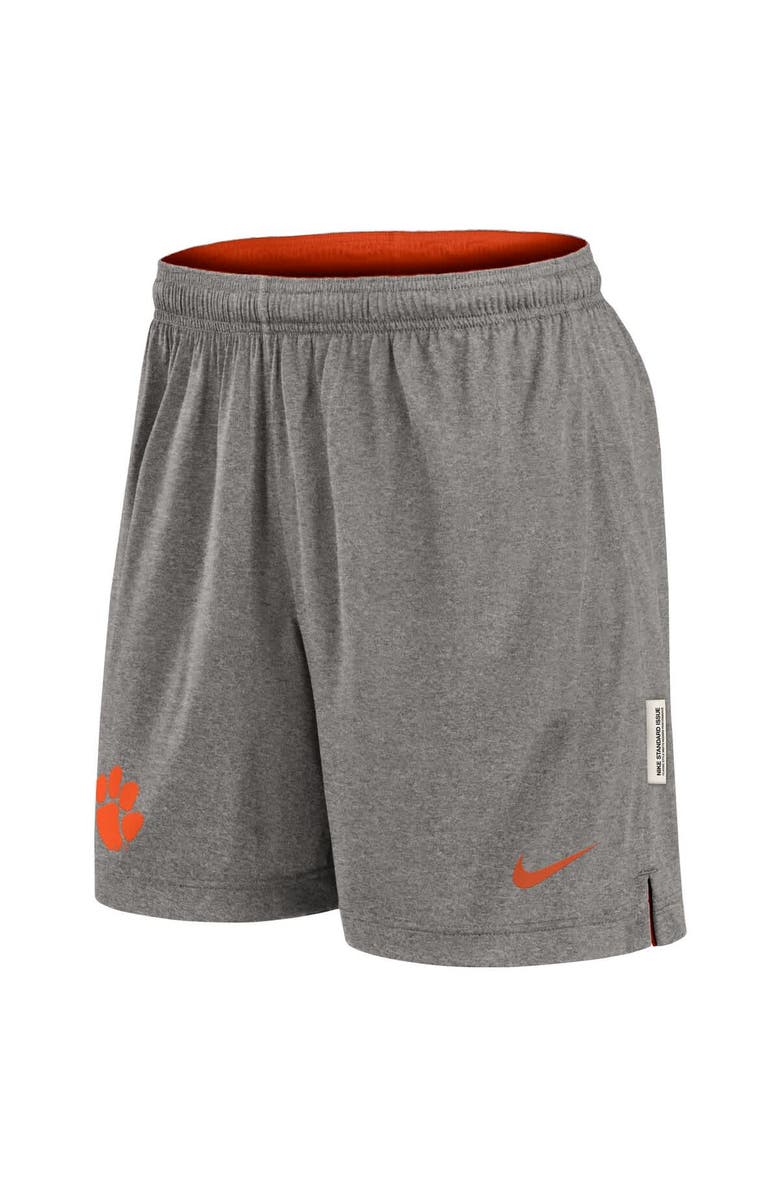 Nike Men's Nike Orange/Heather Gray Clemson Tigers Player Reversible Shorts, Alternate, color, 