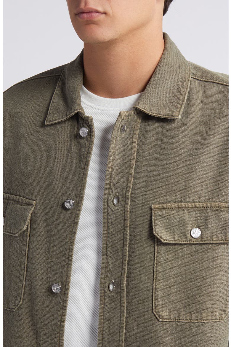 Textured Terry Overshirt, Alternate, color, SMOKEY OLIVE